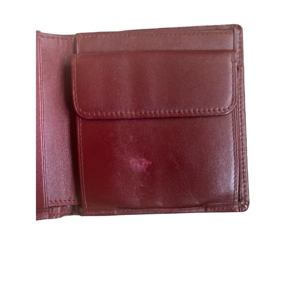Authentic Vintage CARTIER Burgundy Leather Bifold Mens Wallet W/COA and Box - Picture 10 of 16